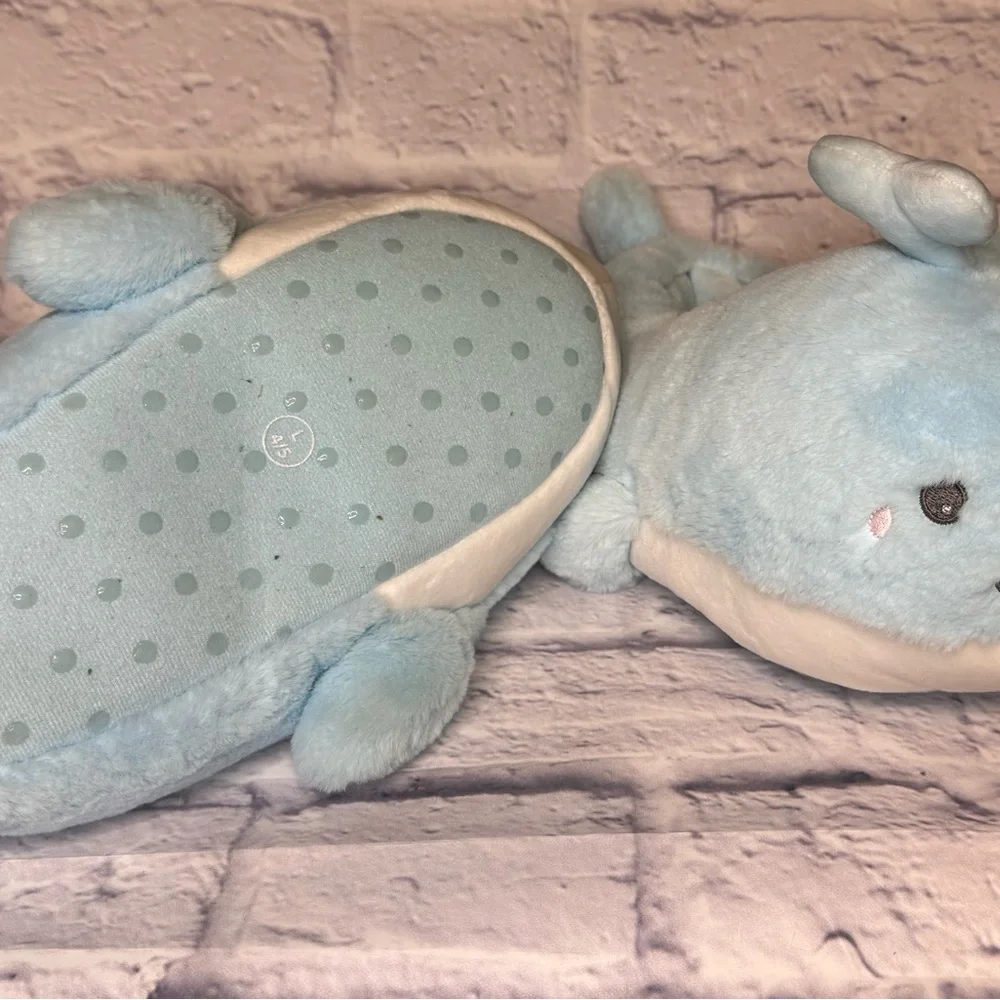 Cute Blue Whale Plush Slippers